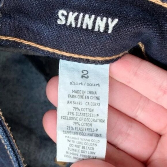 American Eagle Skinny Jeans Stretch Denim Dark Wash Low rise Y2K 2000s Size 2 - Picture 12 of 14